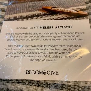 Lightweight malabar scarf. New.